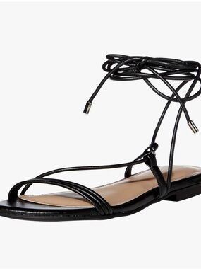 NWOB The Drop Samantha Lace Up Sandal, Black